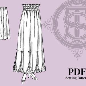Mae - 1910s Skirt 24-32&quot; Waist PDF Reproduction Sewing Pattern