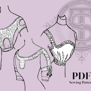 Lucille - 1900s Waist Decoration 36-38&quot; Bust PDF Reproduction Sewing Pattern Accessory