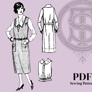 Margaret - 1920s Slip-on Dress 36&quot; Bust PDF Reproduction Sewing Pattern