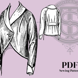 Blanche - 1910s Coat 34&quot; Bust PDF Reproduction Historical Pattern