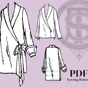 Abigail - 1920s Coat 44&quot; Bust PDF Reproduction Sewing Pattern