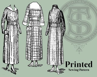 Norine - 1910s Dress 40" Bust Printed Reproduction Sewing Pattern