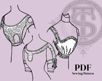 Lucille - 1900s Waist Decoration 36-38" Bust PDF Reproduction Sewing Pattern Accessory