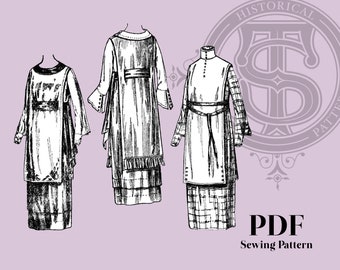Madeline - 1920s Dress 36&quot; Bust PDF Reproduction Sewing Pattern