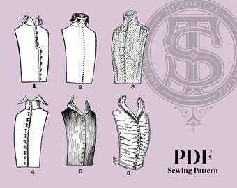 Cora - 1910s Collars and Vests Reproduction Sewing Pattern