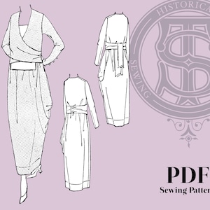 Tillie - 1910s Dress 40&quot; Bust PDF Reproduction Sewing Pattern
