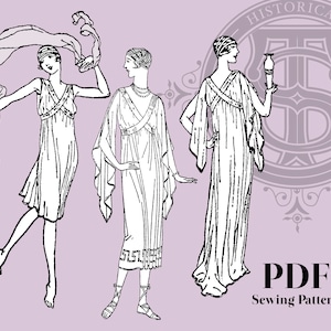 Aster - 1920s Greek Goddess Gown 32&quot; Bust Reproduction Sewing Pattern
