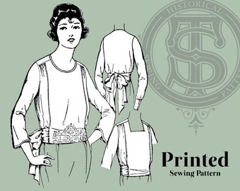 Maria - 1920s Blouse 36" Bust Printed Reproduction Sewing Pattern