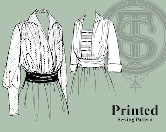 Selma - 1910s Waist 38" Bust Printed Reproduction Sewing Pattern