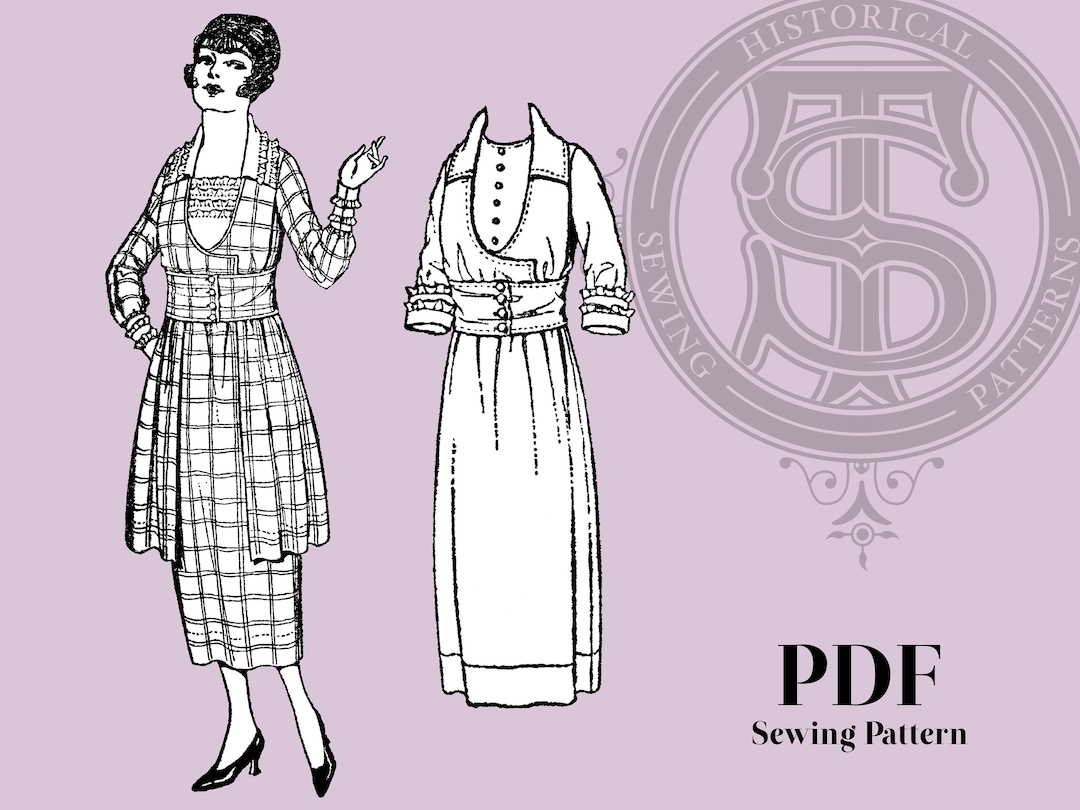 Viola - 1910s Dress 36" Bust PDF Reproduction Sewing Pattern - Etsy