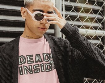 NEW Dead Inside Edgy Shirt Pastel Goth Shirt Witchy T Shirt Mental Health Shirt Belladonna Funny Plant Shirt Skeleton Tee Witchy Stuff