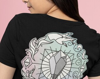 NEW Four Elements Crystal Shirt Mystical Shirt Pastel Goth Shirt Good Energy Shirt Occult Shirt Moon Child Shirt Rainbow Prism