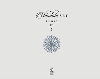 Mandala Set // "Runic V.1" // Vector, PNG Element Set, Commercial License