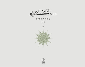 Mandala Set // "Botanic V.1" // Vector, PNG Element Set, Commercial License