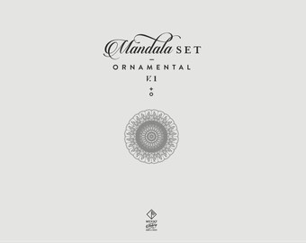 Mandala Set // "Ornamental V.1" // Vector, PNG Element Set, Commercial License