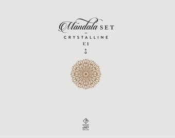 Mandala Set // "Crystalline V.1" // Vector, PNG Element Set, Commercial License
