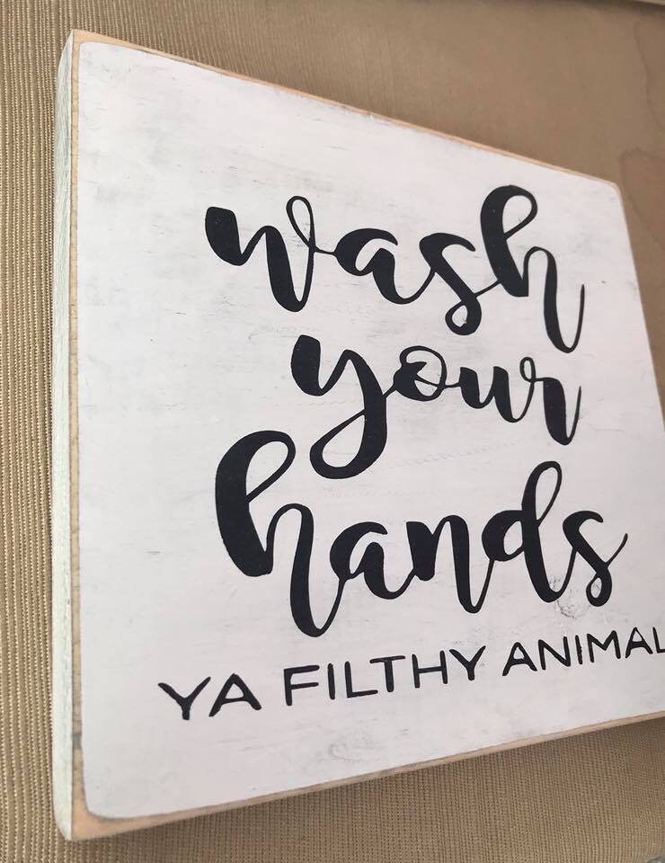 Conjunto de carteles de la pared del baño divertido rústico | Etsy