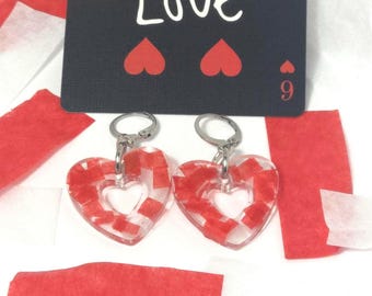 Hollow Heart Dangle Earrings|Jackson Wang|Magic Man 2|Concert Confetti|Memory|Team Wang