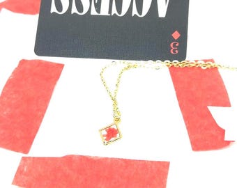Tiny Diamond charm Necklace|Jackson Wang Magic Man 2 Tour Concert Confetti|Jacky|Memory Piece