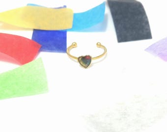 Taylor S Heart Adjustable Ring|Stainless steel