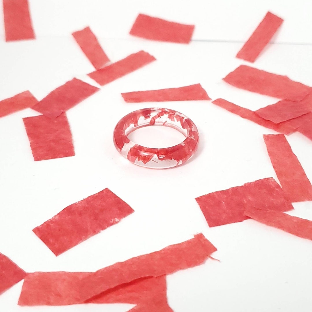 Sk Band Rings SK-Z Rounded Band Ring|maniac Concert Confetti|memory Piece - Etsy