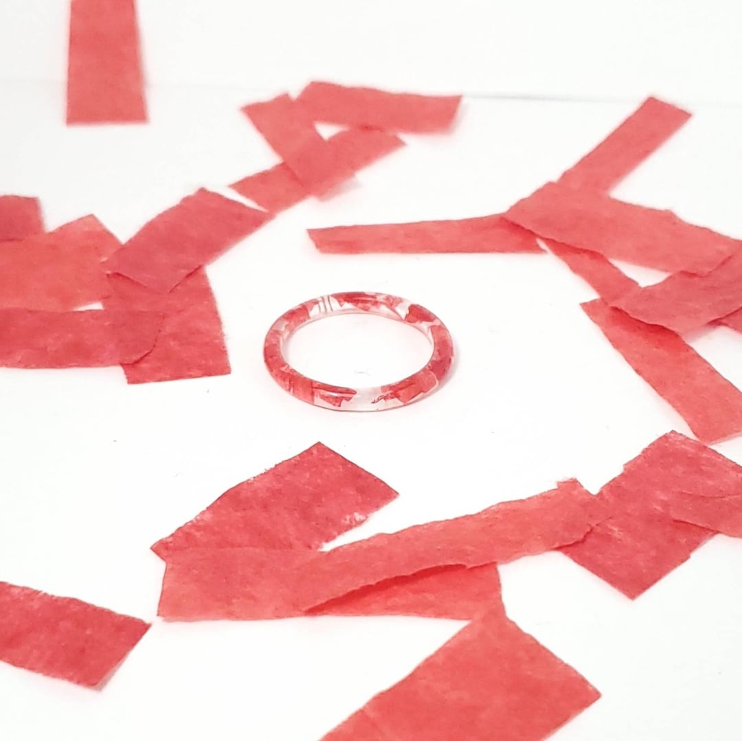 Sk Band Rings SK-Z Skinny Band Ring|maniac Concert Confetti|memory Piece - Etsy