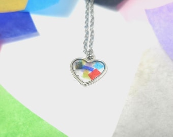 Taylor S Heart Bezel Necklace|Eras Tour Concert Confetti Jewelry|Memory Piece