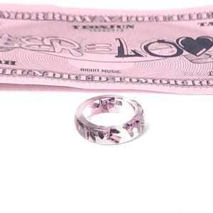 Band Ring|Lover Loser |TXT Act: Lovesick Tour Chicago|Dollar Concert Confetti|TomorrowxTogether |MOA|Resin Jewelry|Sizes 5-10