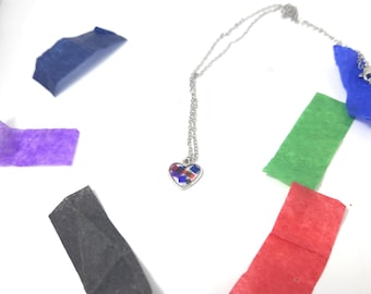 Arir@ng Bezel Heart necklace|Concert Confetti memory piece
