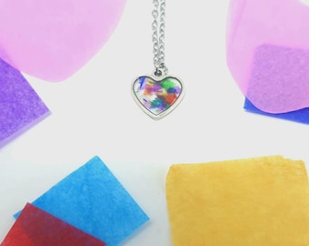 EN- Heart Bezel Necklace|World Tour|Engenes|Resin Jewelry