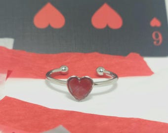 Jackson Wang Herz verstellbarer Ring|Magic Man 2|Konzert Konfetti|Edelstahl