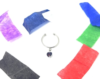 Arirang Tiny Heart Charm Adjustable Ring|Memory piece|Concert Confetti|Stainless steel