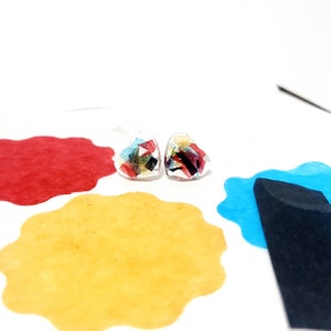 Herz Ohrstecker|ATEEZ|Break the Wall Konzertkonfetti|Atiny|Resin|Edelstahl