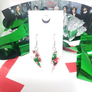 Small Thunderous Dangle|Stray Kids|Domiate World tour Concert confetti|stays|Resin Jewelry|Stainless steel