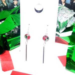 SKZ confetti Dangle Earrings|stainless steel|resin cabochon|DOMINATE|World Tour 2022 Confetti