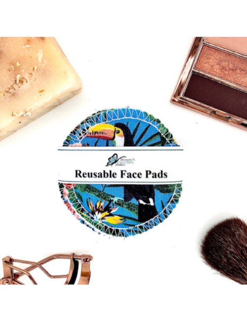 Soft Reusable Face Wipes, Makeup Wipes, Eye Make Up Remover Pads, Zero Waste Face Pads, Facial Cleansing Rounds, Face Wipes, Gift For Her image 6