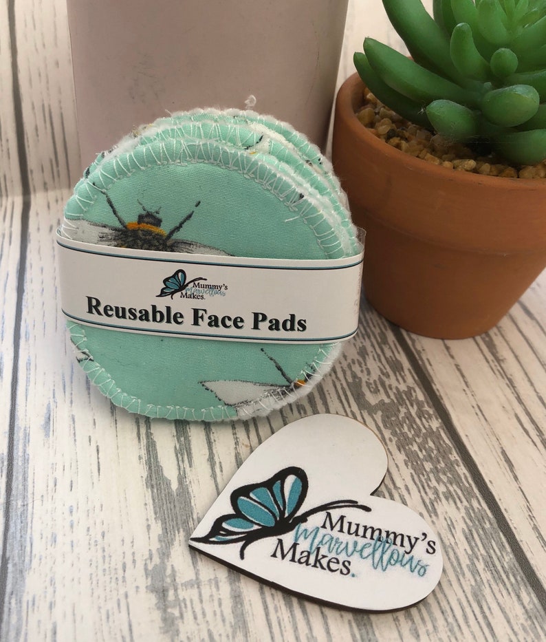 Soft Reusable Face Wipes, Makeup Wipes, Eye Make Up Remover Pads, Zero Waste Face Pads, Facial Cleansing Rounds, Face Wipes, Gift For Her image 5