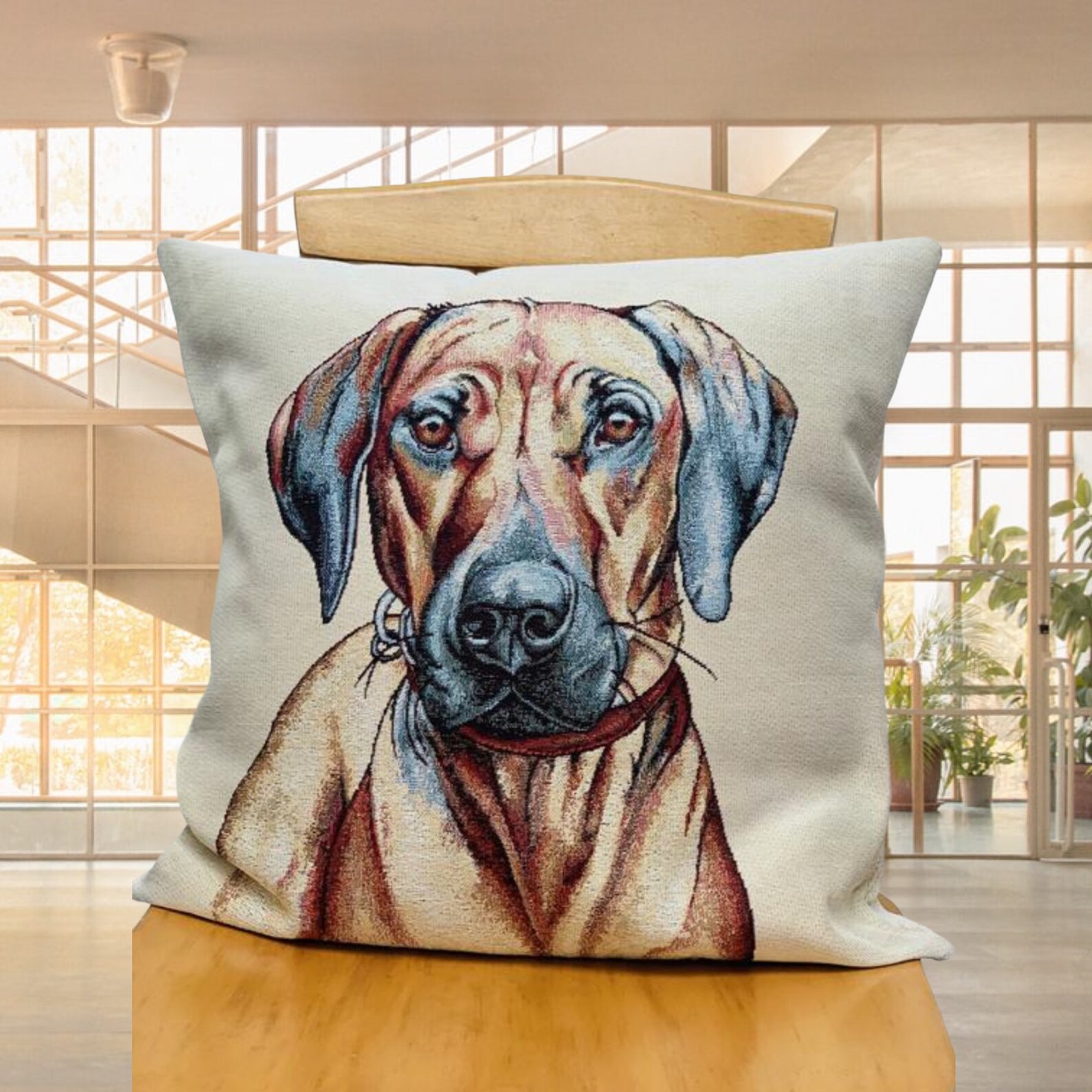 Dog Tapestry Cushion Cover Scatter Cushion Decorative Etsy