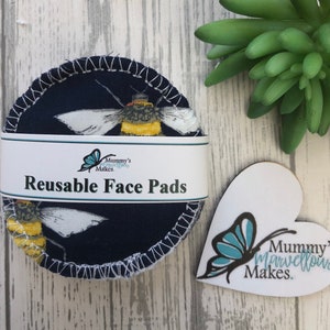 Soft Reusable Face Wipes, Makeup Wipes, Eye Make Up Remover Pads, Zero Waste Face Pads, Facial Cleansing Rounds, Face Wipes, Gift For Her image 3