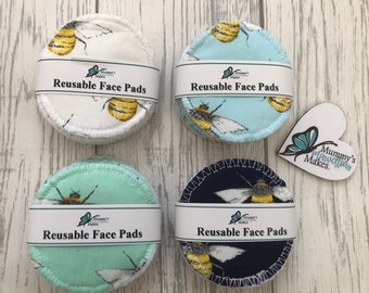 Soft Reusable Face Wipes, Makeup Wipes, Eye Make Up Remover Pads, Zero Waste Face Pads, Facial Cleansing Rounds, Face Wipes, Gift For Her