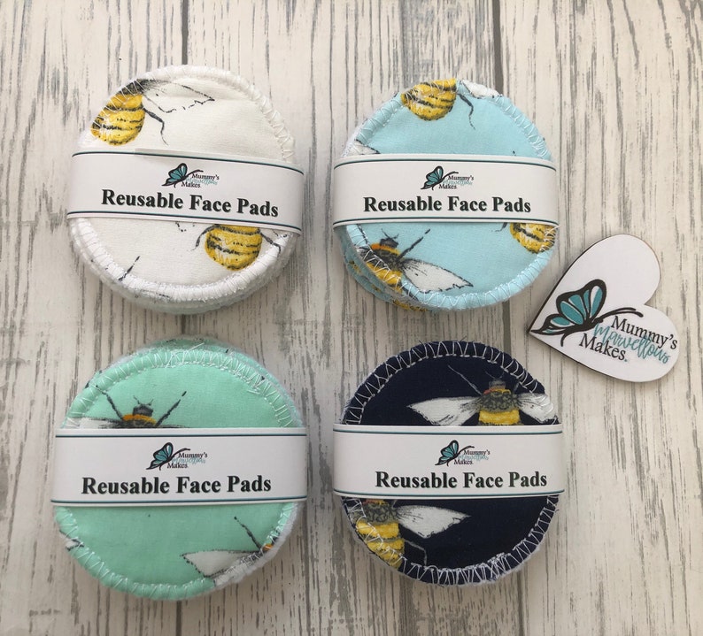 Soft Reusable Face Wipes, Zero Waste Makeup Wipes, Eye Make Up Remover Pads, Face Pads, Flamingo Face Pads, Face Wipes, Gift For Her image 3