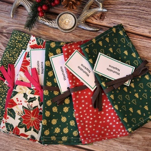 Zero Waste washable napkins Christmas table decoration