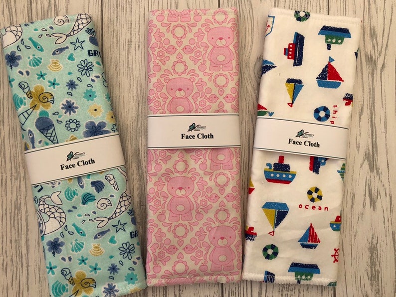 Face Cloths Flannel Towel backed cloth Face Wipe Beauty Etsy