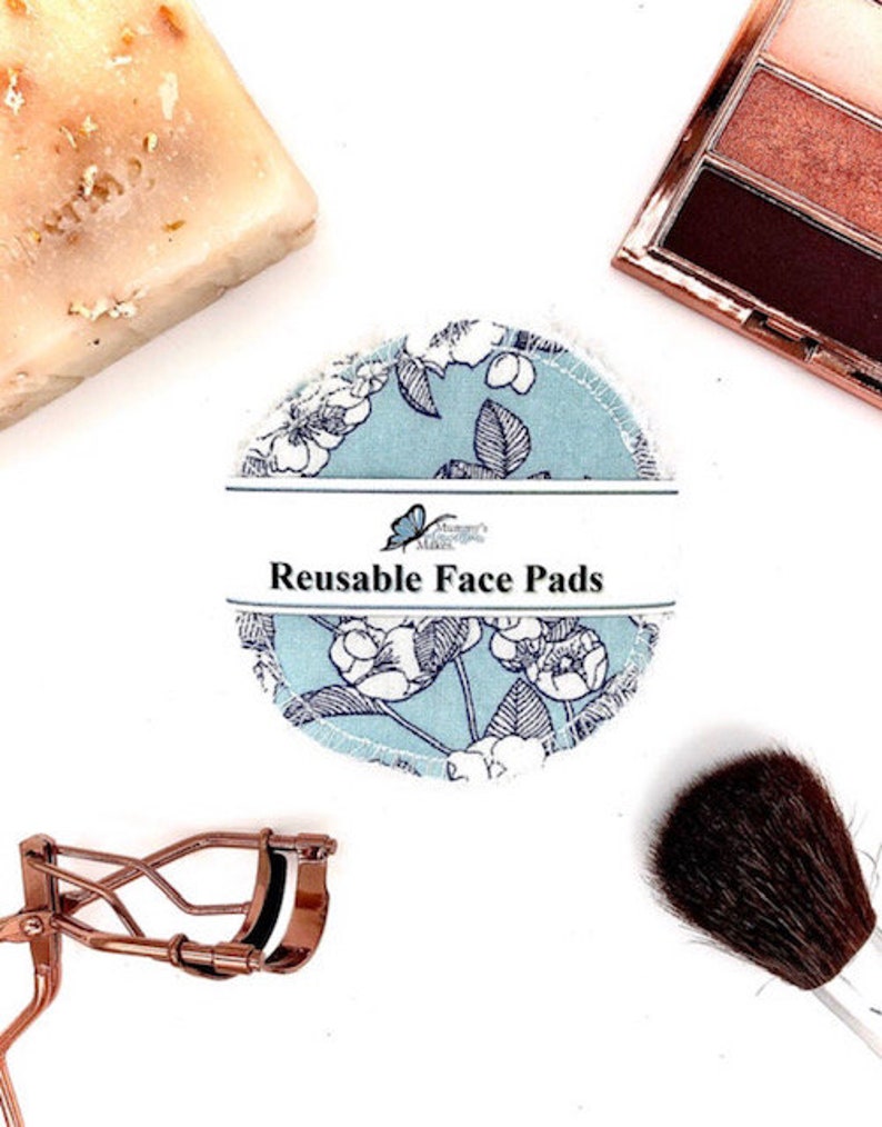 Soft Reusable Face Wipes, Makeup Wipes, Eye Make Up Remover Pads, Zero Waste Face Pads, Facial Cleansing Rounds, Face Wipes, Gift For Her image 7