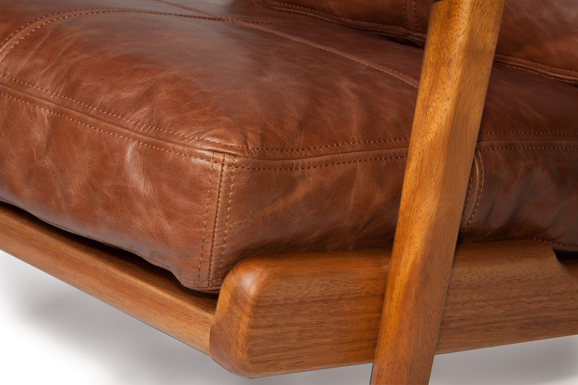 Customized Leather Cushion Cover For Armchair Accent chair Etsy