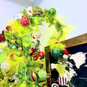 Grinch ornament shatter proof  4"x.4.5" large Bubble Round Grinch, holiday gift, Christmas , Perfect gift, gift for friend