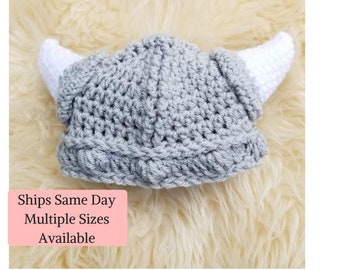 BABY VIKING HAT , Viking Helmet , Viking Clothing , Baby Boy Halloween Costume , Pagan Clothing