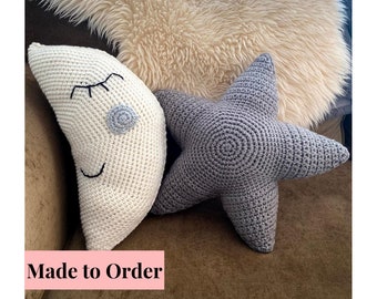 stuffed moon pillow
