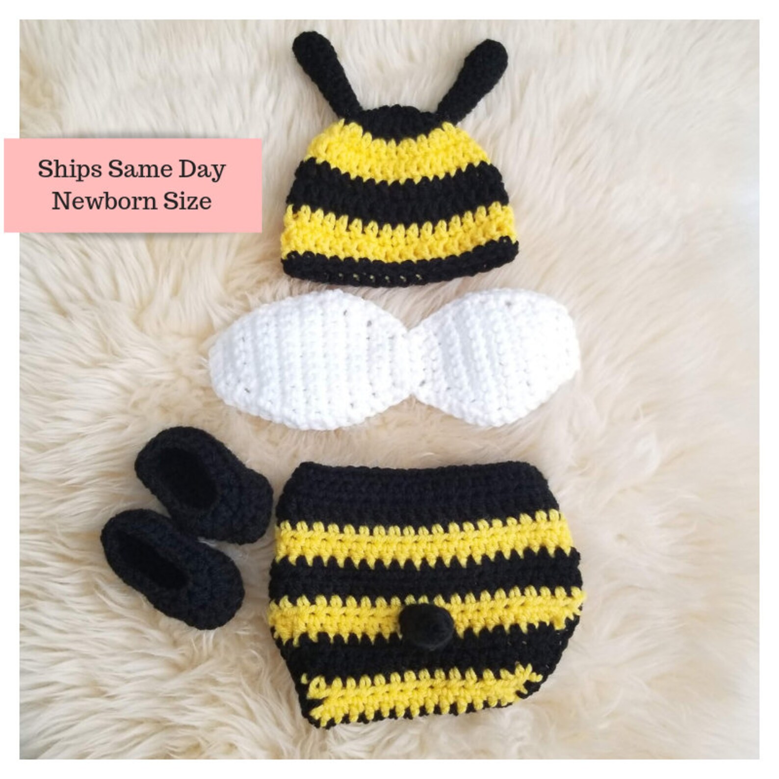 BEE OUTFIT Bee Costume Crochet Baby Outfit Etsy