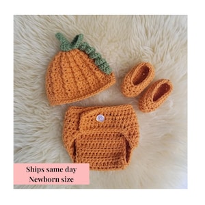 BABY PUMPKIN COSTUME , Baby Halloween Costume , Newborn Halloween Costume